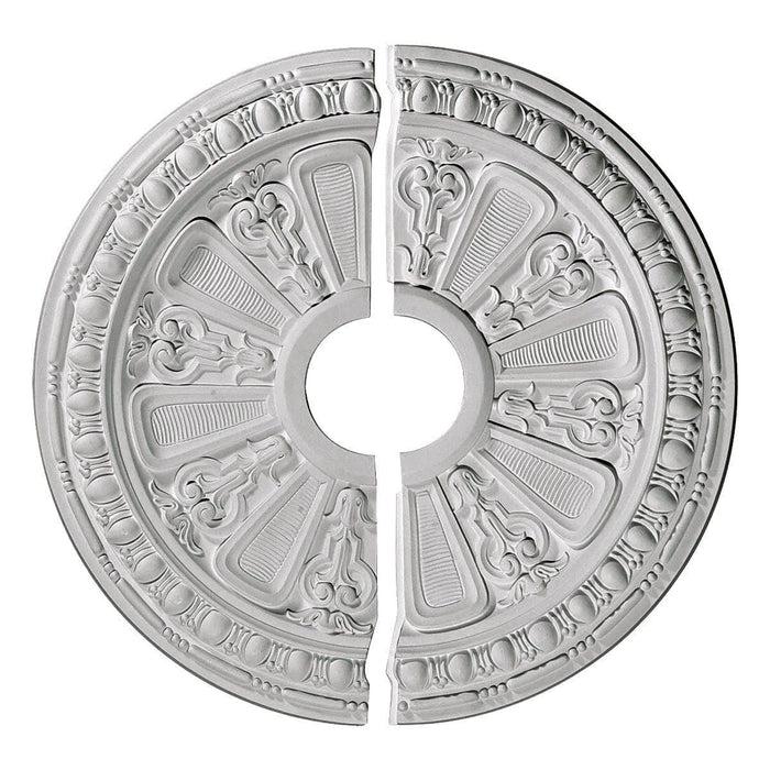 Ceiling Medallion, Two Piece (Fits Canopies up to 3 5/8")17 5/8"OD x 3 5/8"ID x 7/8"P