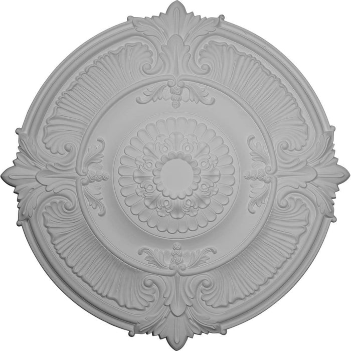 Acanthus Leaf Ceiling Medallion (Fits Canopies up to 4 5/8"), 53 1/2"OD x 3 1/2"P Medallions - Urethane White River Hardwoods   
