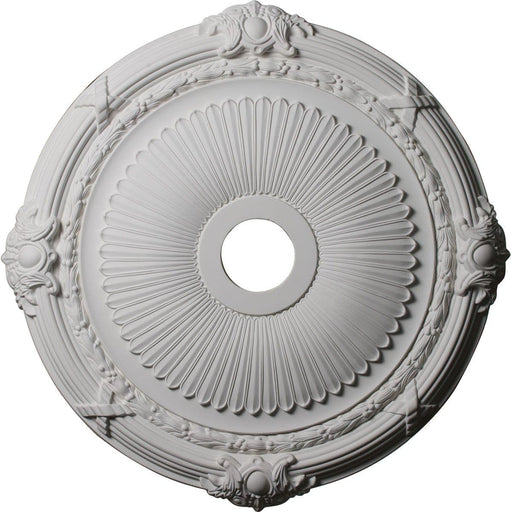 Ceiling Medallion (Fits Canopies up to 6 1/2"), 27 1/2"OD x 3 7/8"ID x 2 1/4"P Medallions - Urethane White River Hardwoods   