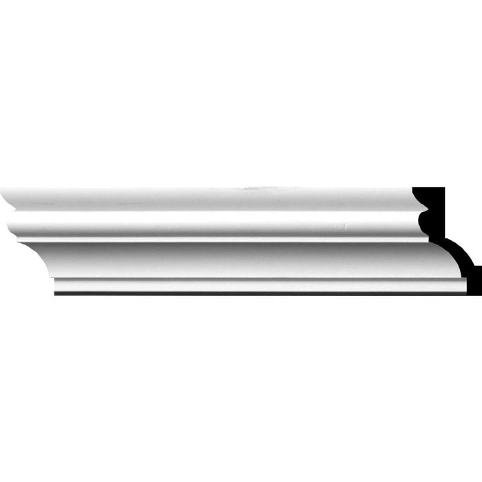 Moldura de corona lisa Asa, 2 7/8" de alto x 1 7/8" de profundidad x 3 1/2" de profundidad x 94 1/2" de largo