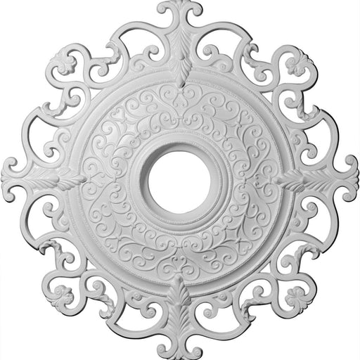 Ceiling Medallion (Fits Canopies up to 8 1/4"), 38 3/8"OD x 6 5/8"ID x 2 7/8"P Medallions - Urethane White River Hardwoods   