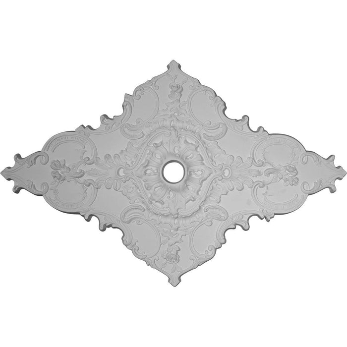 Diamond Ceiling Medallion (Fits Canopies up to 4"), 67 1/4"W x 43 3/8"H x 4"ID x 2"P Medallions - Urethane White River Hardwoods   