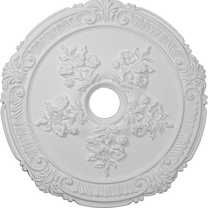 Rose Ceiling Medallion (Fits Canopies up to 4 1/2"), 26"OD x 3 3/4"ID x 1 1/2"P Medallions - Urethane White River Hardwoods   
