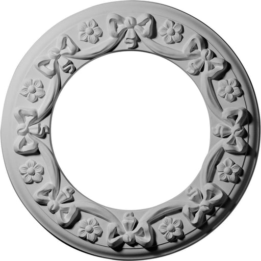 Bow Ceiling Medallion (Fits Canopies up to 7 1/2"), 12 1/4"OD x 7 1/2"ID x 7/8"P Medallions - Urethane White River Hardwoods   