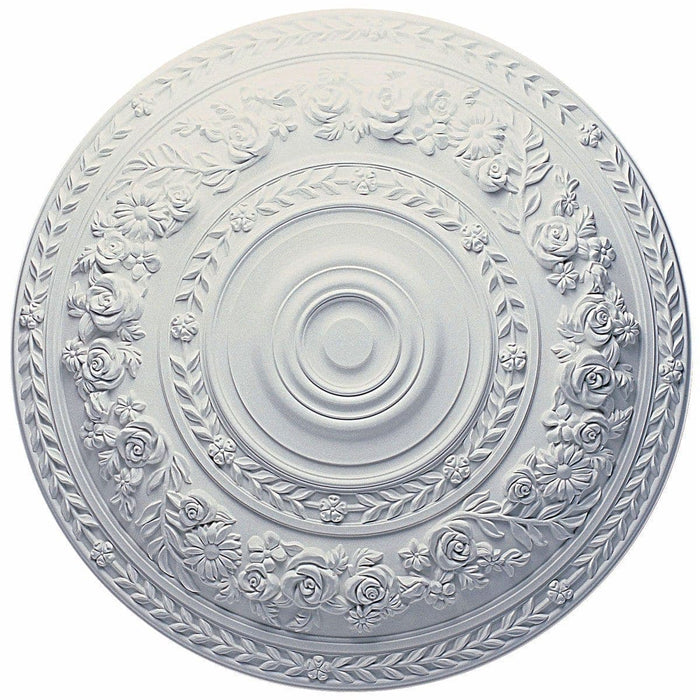 Ceiling Medallion (Fits Canopies up to 13 1/2"), 33 7/8"OD x 2 3/8"P Medallions - Urethane White River Hardwoods   
