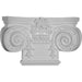 Small Empire Capital with Necking (Fits Pilasters up to 7 7/8"W x 7/8"D), 16 7/8"W x 10 1/4"H Capitals White River Hardwoods   