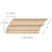 Crown Moulding for 3/4" Inserts, 4 5/8"w x 2 51/64"d x 8' length Carved Mouldings White River Hardwoods   