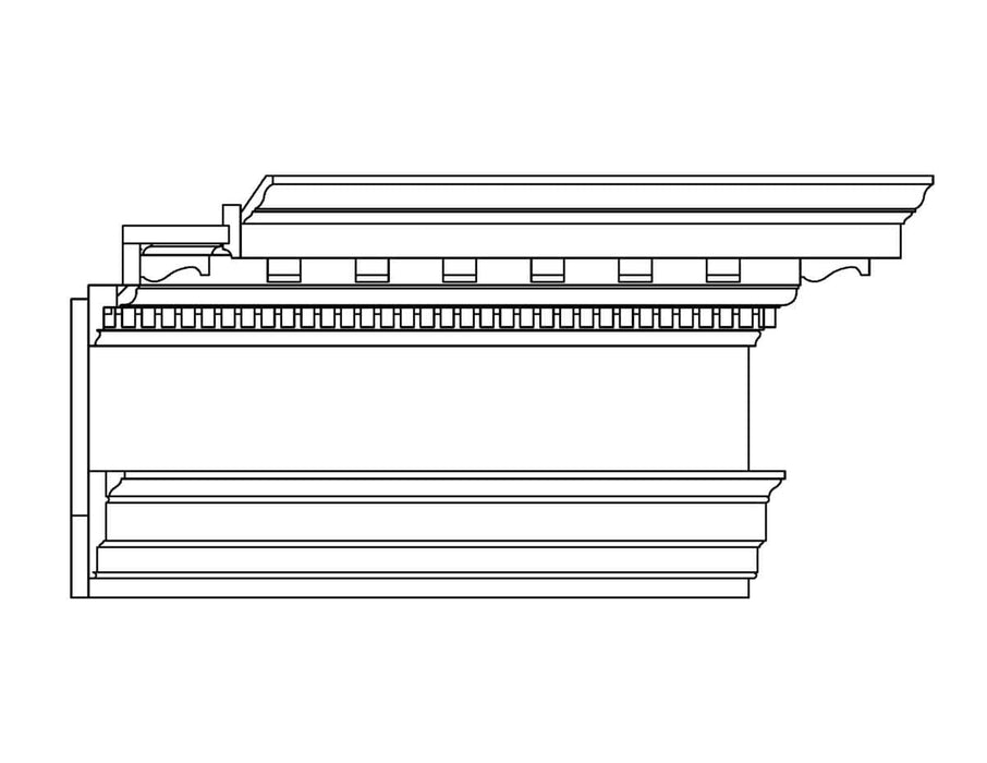 Corinthian LCD for 9' Ceiling, 18'' x 8 5/8'', Poplar LCD Classical Designs White River Hardwoods   