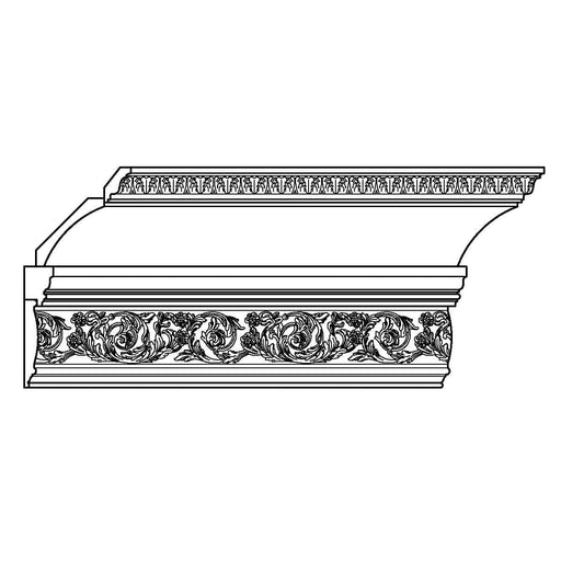 LCD8604 = CM8783, CO673, CH689, FR8965, 13 3/4"h x 6 5/8"d LCD Crown Mouldings White River Hardwoods   