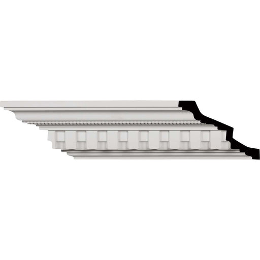 Kepler Dentil with Bead Crown Moulding, 4"H x 3 7/8"P x 5 1/2"F x 94 1/2"L Crown Moulding White River Hardwoods   