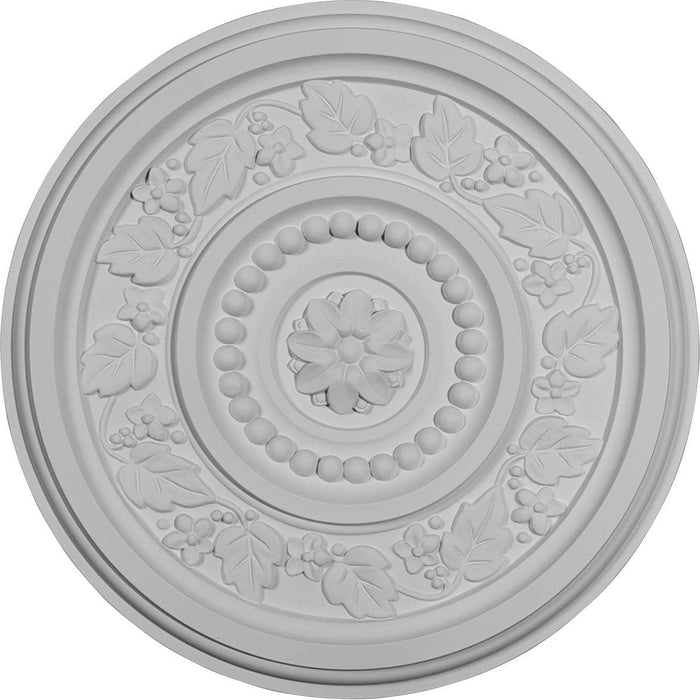 Ceiling Medallion (Fits Canopies up to 4 1/4"), 16 1/8"OD x 5/8"P Medallions - Urethane White River Hardwoods   