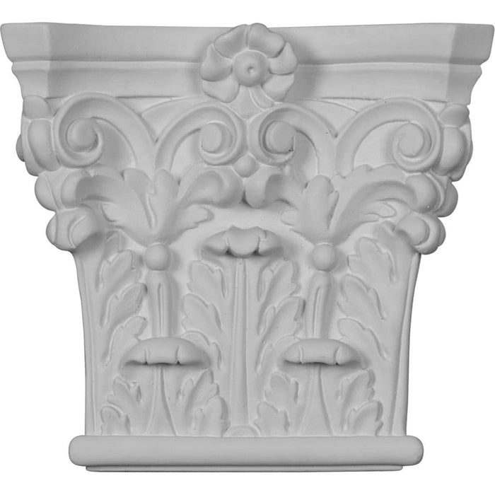 Corinthian Pilaster Capital (Fits Pilasters up to 4 3/8"W x 7/8"D), 7"W x 6 3/8"H x 1 3/4"D Capitals White River Hardwoods   