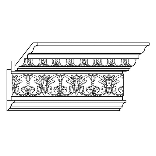 LCD8575 = CM8785, DS1x2, FR8980, PED288, 13 1/4"h x 6"d LCD Crown Mouldings White River Hardwoods   