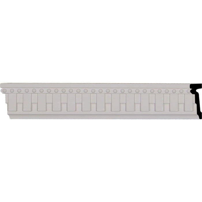 Dentill con riel para silla de cuentas (repetición de 1 1/4"), 3 1/8" de alto x 1" de profundidad x 94 1/2" de largo