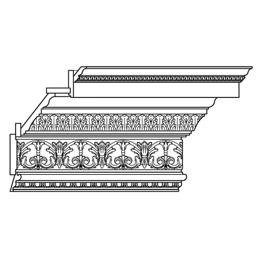 LCD8564 = CM8860, CDS1X4, DS1x2, CM8784, DS1x4, FR8980, PM8571, 18 1/2"h x 11 1/4"d LCD Crown Mouldings White River Hardwoods   