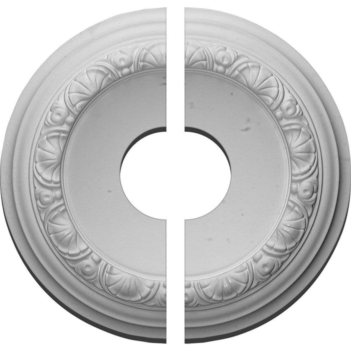 Ceiling Medallion, Two Piece (Fits Canopies up to 7 7/8")12 1/2"OD x 3 1/2"ID x 1 1/2"P