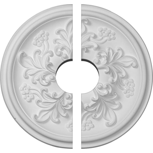 Ceiling Medallion, Two Piece (Fits Canopies up to 3 1/2")14 1/2"OD x 3 1/2"ID x 2 3/4"P Medallions - Urethane White River Hardwoods   