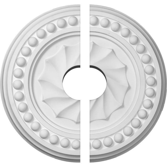 Shell Ceiling Medallion, Two Piece (Fits Canopies up to 9 5/8")15 3/4"OD x 3 1/2"ID x 2"P