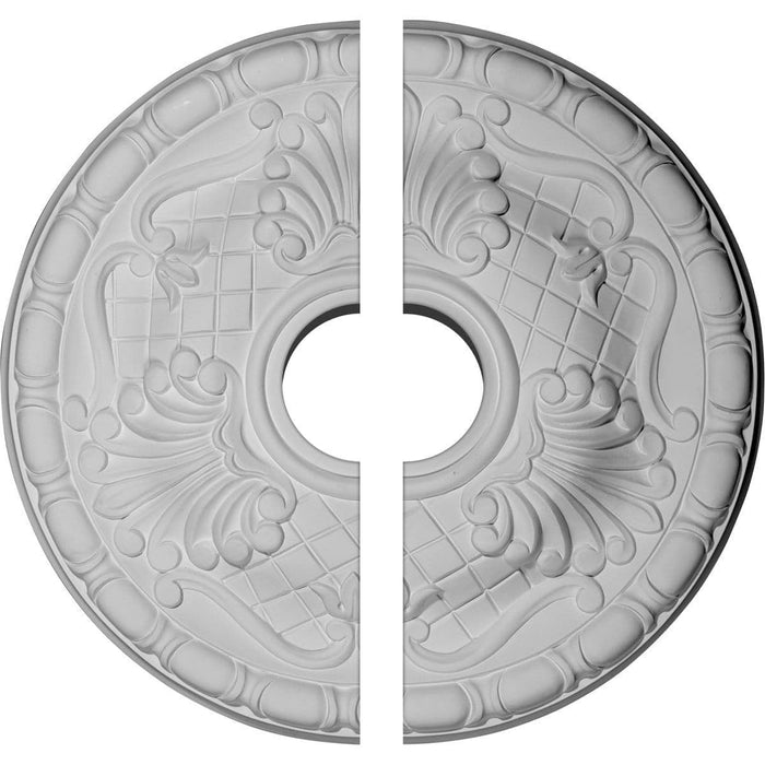 Ceiling Medallion, Two Piece (Fits Canopies up to 4 1/8")15 3/4"OD x 3 1/2"ID x 5/8"P