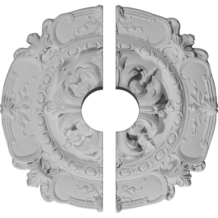 Ceiling Medallion, Two Piece (Fits Canopies up to 3 1/2")16 1/2"OD x 3 1/2"ID x 2 3/8"P