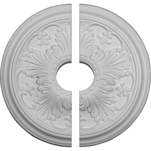 Ceiling Medallion, Two Piece (Fits Canopies up to 3 1/2")16 7/8"OD x 3 1/2"ID x 5/8"P Medallions - Urethane White River Hardwoods   