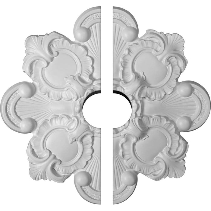 Medallón de techo, dos piezas (se adapta a marquesinas de hasta 3 1/2") 18 1/8" DE x 3 1/2" DI x 1 1/4" P