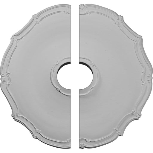 Ceiling Medallion, Two Piece (Fits Canopies up to 3 1/2")18 7/8"OD x 3 1/2"ID x 1 1/2"P Medallions - Urethane White River Hardwoods   