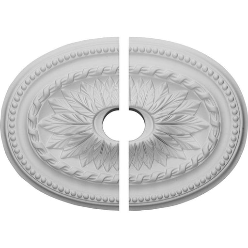 Ceiling Medallion, Two Piece (Fits Canopies up to 3 1/2")18 1/2"W x 13 1/2"H x 3 1/2"ID x 1 7/8"P Medallions - Urethane White River Hardwoods   