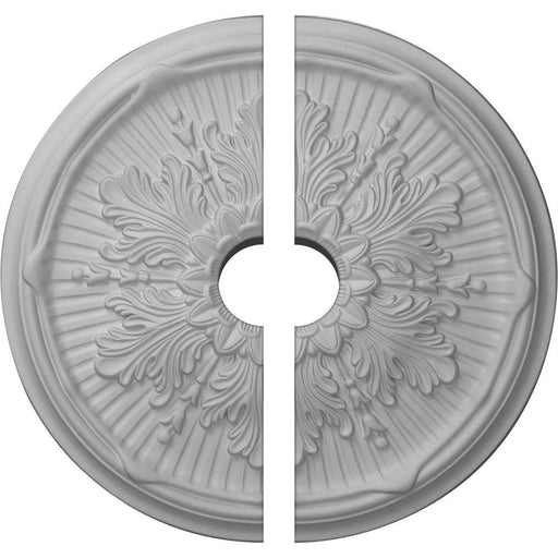 Ceiling Medallion, Two Piece (Fits Canopies up to 3 1/2")21"OD x 3 1/2"ID x 2"P Medallions - Urethane White River Hardwoods   