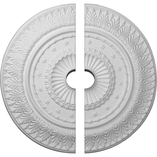 Ceiling Medallion, Two Piece (Fits Canopies up to 3 1/2")26 5/8"OD x 3 1/2"ID x 2 1/4"P Medallions - Urethane White River Hardwoods   