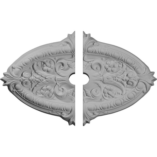 Ceiling Medallion, Two Piece (Fits Canopies up to 3 1/2")26 3/8"W x 17 1/4"H x 3 1/2"ID x 1 3/4"P Medallions - Urethane White River Hardwoods   