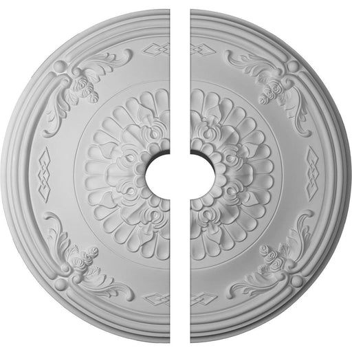 Ceiling Medallion, Two Piece (Fits Canopies up to 4")26 1/4"OD x 4"ID x 3 1/4"P Medallions - Urethane White River Hardwoods   