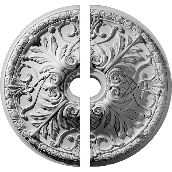 Ceiling Medallion, Two Piece (Fits Canopies up to 6 1/4")32 3/8"OD x 5 1/2"ID x 3 1/2"P
