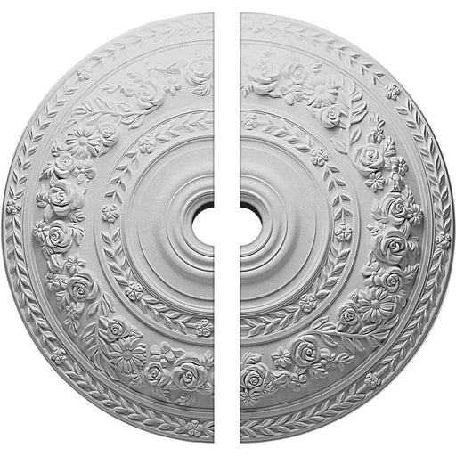 Ceiling Medallion, Two Piece (Fits Canopies up to 13 1/2")33 7/8"OD x 2"ID x 2 3/8"P Medallions - Urethane White River Hardwoods   