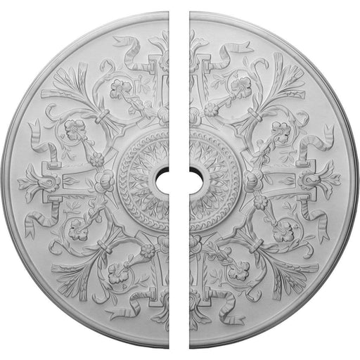 Ceiling Medallion, Two Piece (Fits Canopies up to 3 1/4")33"OD x 2 1/2"ID x 1 3/4"P Medallions - Urethane White River Hardwoods   