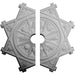 Ceiling Medallion, Two Piece (Fits Canopies up to 6")38 1/4"OD x 6"ID x 1 1/2"P Medallions - Urethane White River Hardwoods   