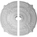 Ceiling Medallion, Two Piece (Fits Canopies up to 3 3/4")39 1/2"OD x 3 3/4"ID x 2 1/2"P Medallions - Urethane White River Hardwoods   