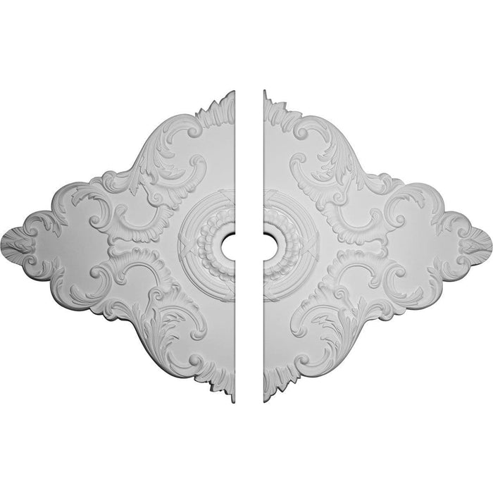 Ceiling Medallion, Two Piece (Fits Canopies up to 6 1/2")67 1/8"W x 48 5/8"H x 6"ID x 1 7/8"P Medallions - Urethane White River Hardwoods   