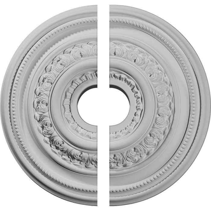 Ceiling Medallion, Two Piece (Fits Canopies up to 4 5/8")17 5/8"OD X 3 5/8"ID X 1 7/8"P