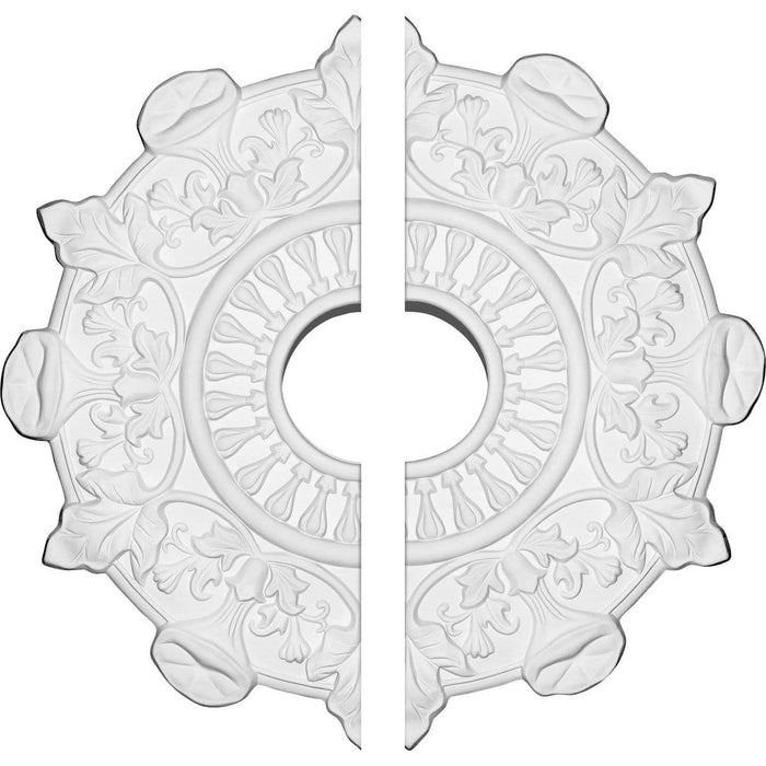 Medallón de techo, dos piezas (se adapta a marquesinas de hasta 4") 17 1/2" DE x 4" DI x 1" P