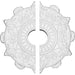 Ceiling Medallion, Two Piece (Fits Canopies up to 4")17 1/2"OD x 4"ID x 1"P Medallions - Urethane White River Hardwoods   