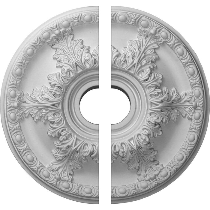 Ceiling Medallion, Two Piece (Fits Canopies up to 6 5/8")18"OD x 3 1/2"ID x 2 1/2"P Medallions - Urethane White River Hardwoods   