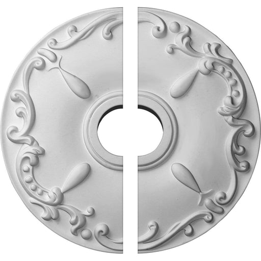 Ceiling Medallion, Two Piece (Fits Canopies up to 5")18"OD x 3 1/2"ID x 1 1/4"P Medallions - Urethane White River Hardwoods   