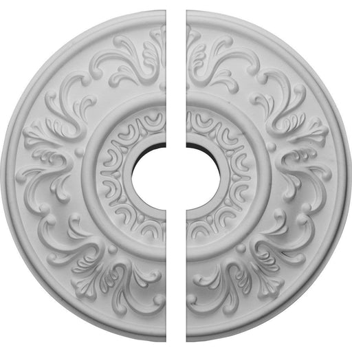 Ceiling Medallion, Two Piece (Fits Canopies up to 3 1/2")18"OD x 3 1/2"ID x 1"P Medallions - Urethane White River Hardwoods   