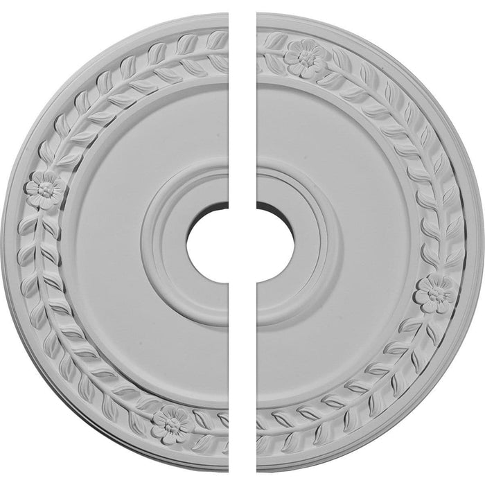 Ceiling Medallion, Two Piece (Fits Canopies up to 6")21 1/8"OD x 3 5/8"ID x 7/8"P
