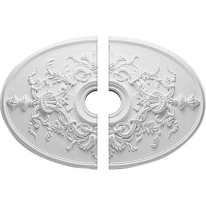 Ceiling Medallion, Two Piece (Fits Canopies up to 5 5/8")30 3/4"W x 21 1/4"H x 3 7/8"ID x 1 5/8"P