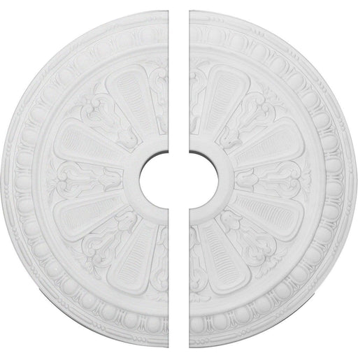 Ceiling Medallion, Two Piece (Fits Canopies up to 3 7/8")23 1/2"OD x 3 7/8"ID x 1"P Medallions - Urethane White River Hardwoods   