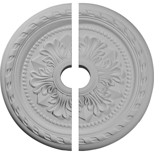 Ceiling Medallion, Two Piece (Fits Canopies up to 3 5/8")23 5/8"OD x 3 5/8"ID x 1 5/8"P Medallions - Urethane White River Hardwoods   