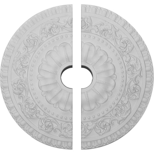 Ceiling Medallion, Two Piece (Fits Canopies up to 3 1/2")23 1/2"OD x 3 1/2"ID x 2 1/8"P Medallions - Urethane White River Hardwoods   