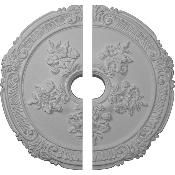Rose Ceiling Medallion, Two Piece (Fits Canopies up to 4 1/2")26"OD x 3 3/4"ID x 1 1/2"P